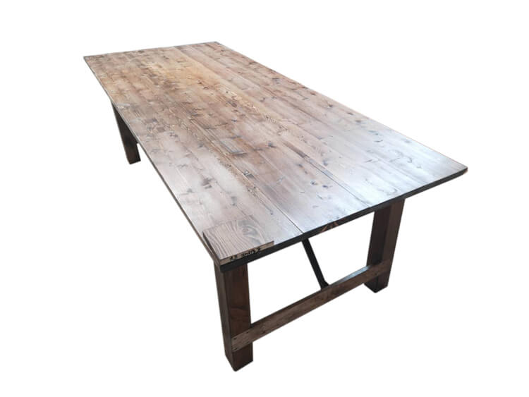 light brown farm tables