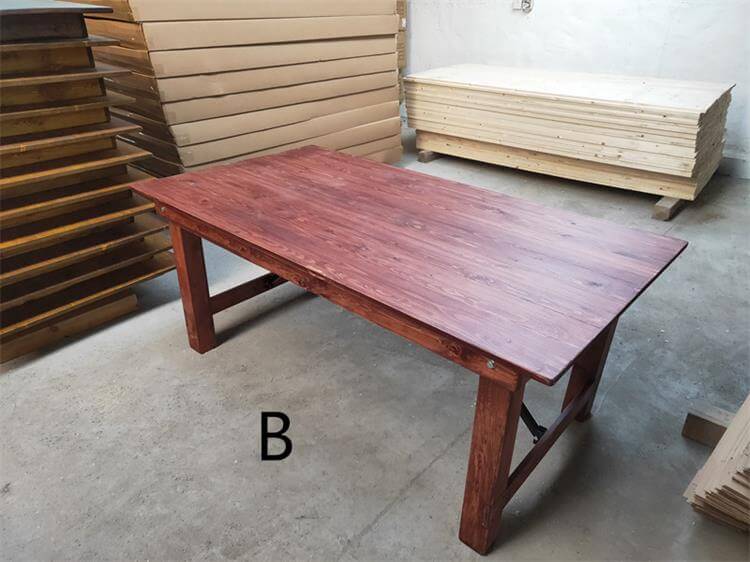 farmhouse style pine dining table