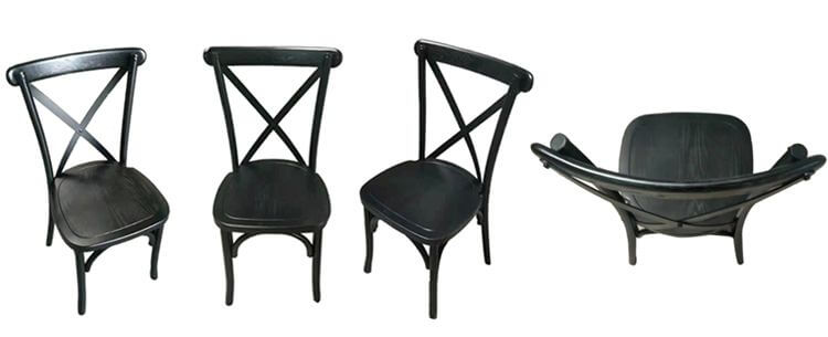 black cross back chairs