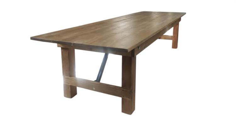 farm table with folding legs