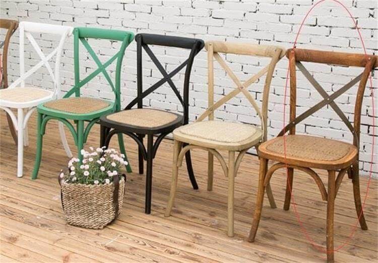 colorful cross back chairs 