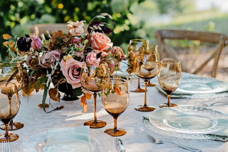 color wedding glassware manufacturer
