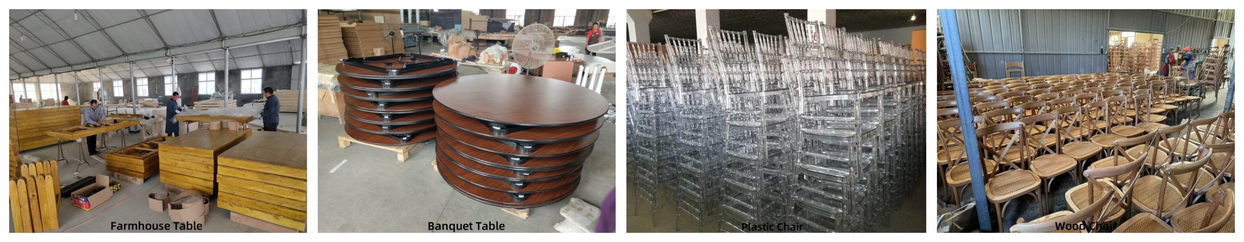 farmhouse table and banquet table