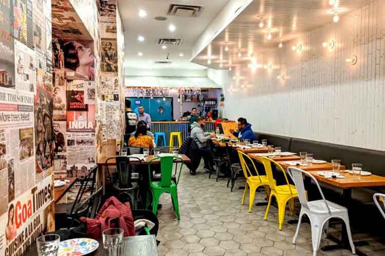 Fast-food shops tables