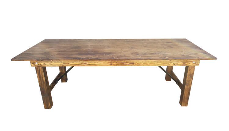 light brown rustic table