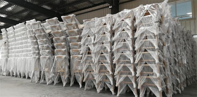 package of wooden x back chairs