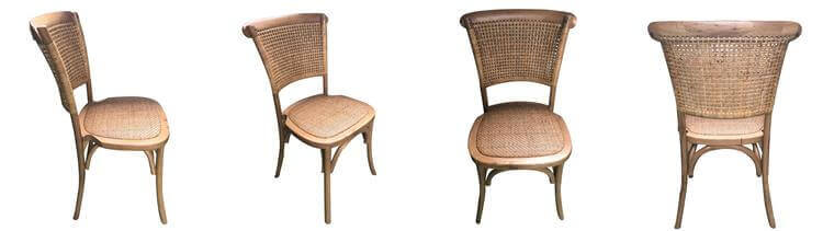 Rattan cross back chair