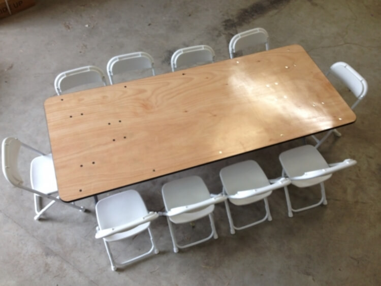 rectangle folding table