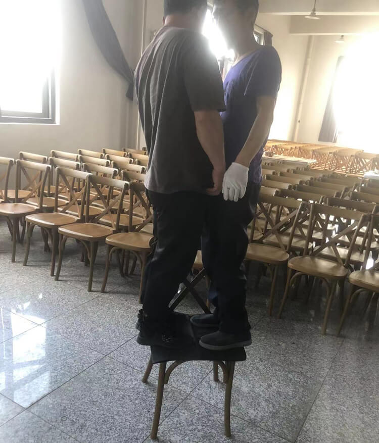 resin cross back chair supplier