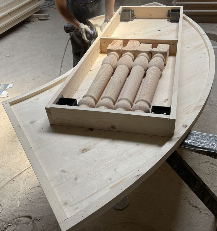 serpentine farm table