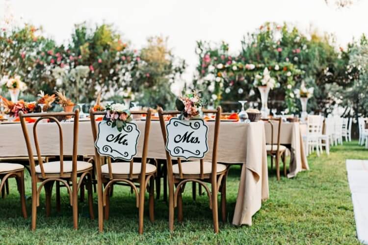 wooden wedding chair