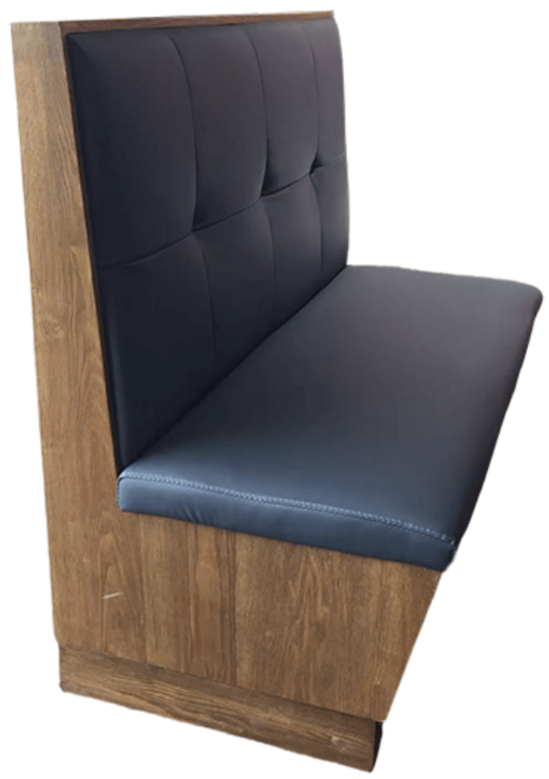 black restaurant booth