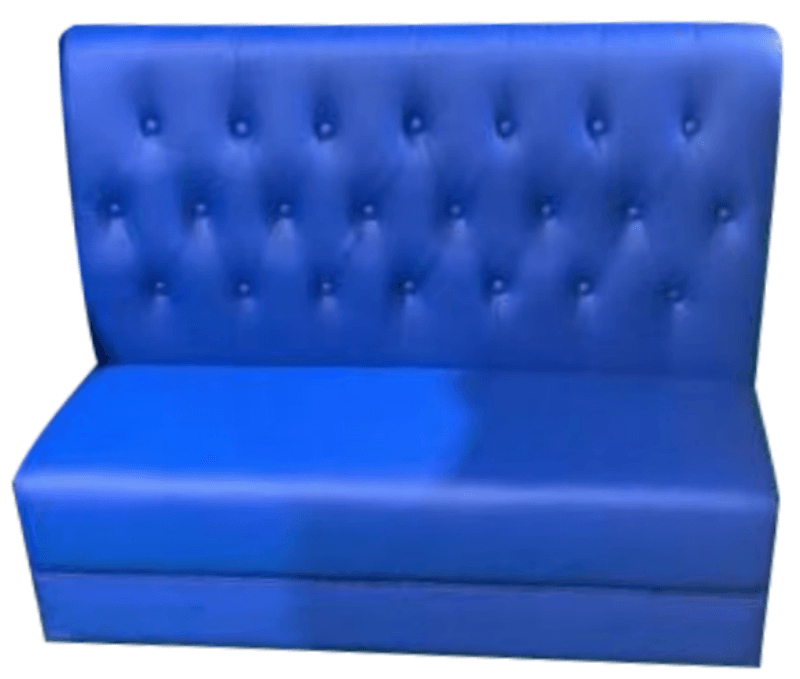 blue restaurant booth