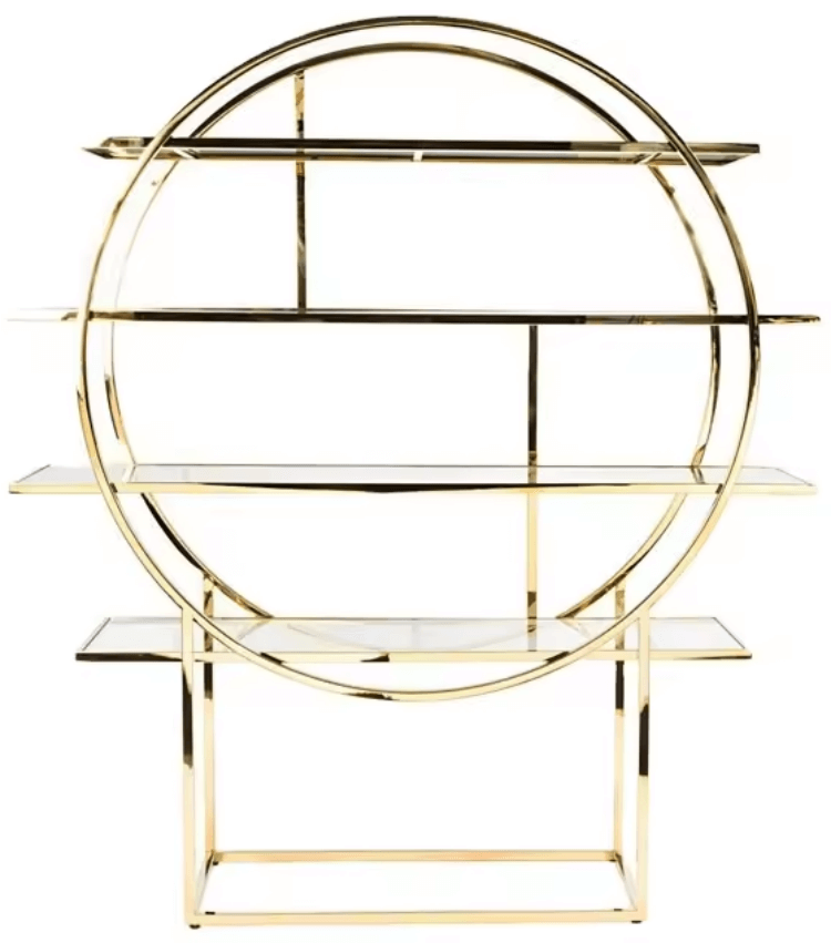 gold metal wine rack