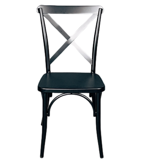 Metal Cross Back Chair