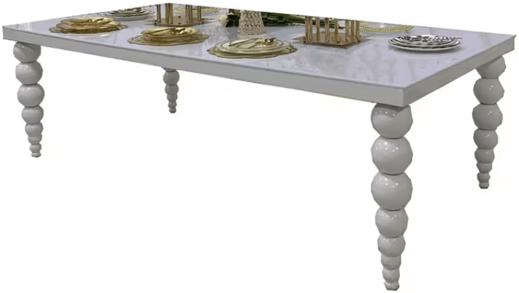 Mirror stainless steel wedding table