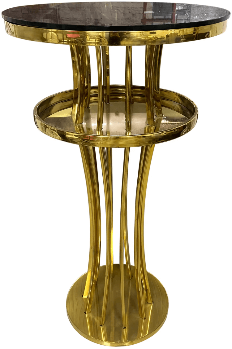 Outdoor luxury stainless steel golden high table