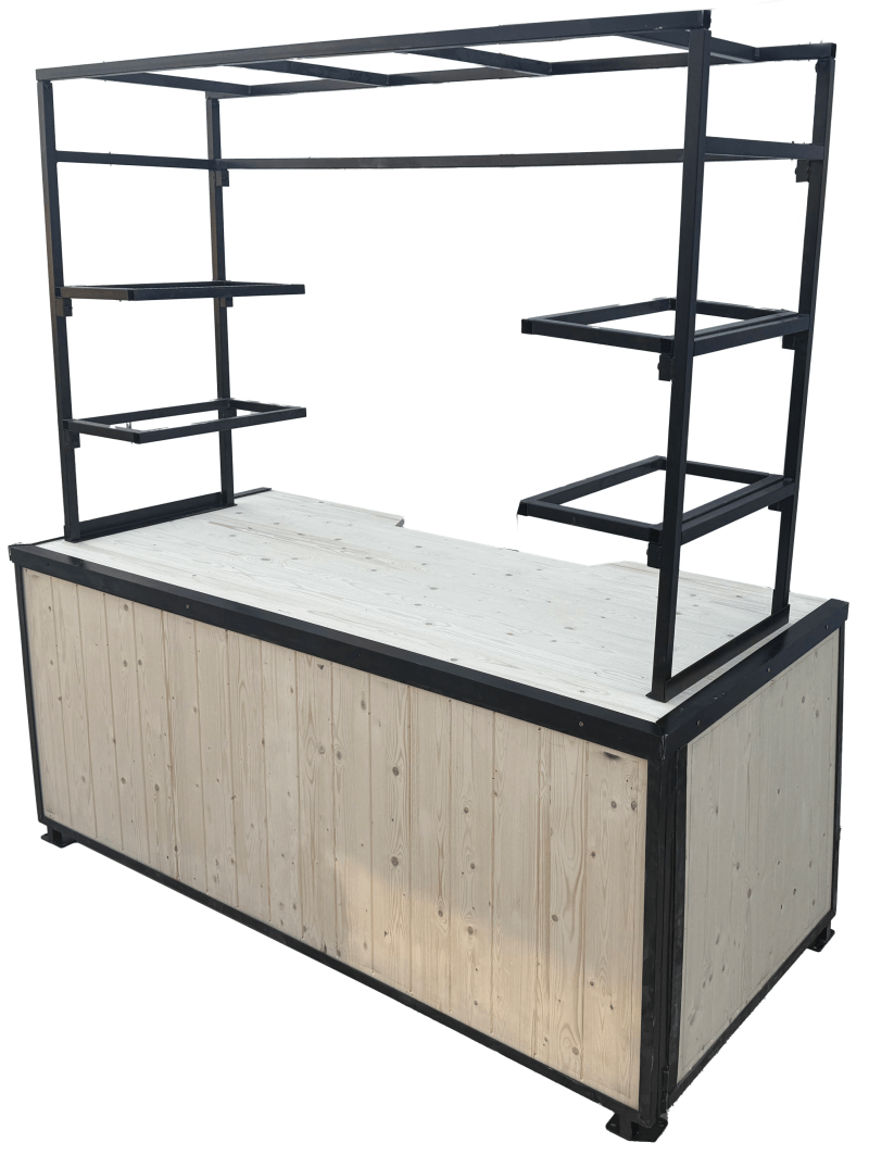 pine wooden counter table