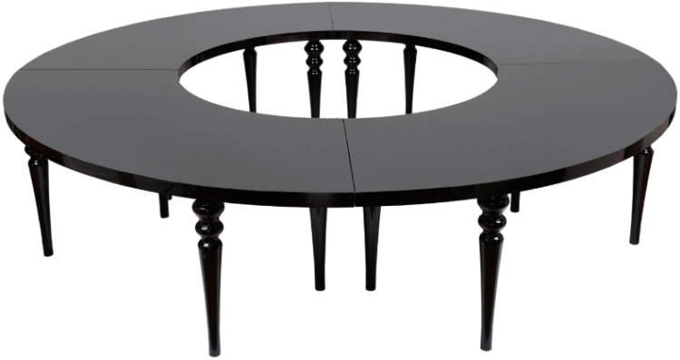 round stainless steel table