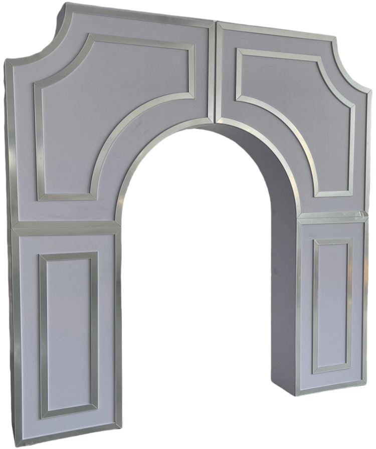 silver Elegant background bracket wedding arch