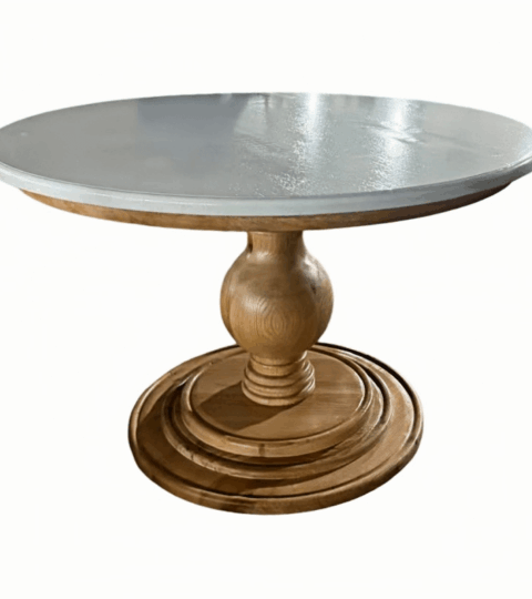 Solid Wood Round Pedestal Table