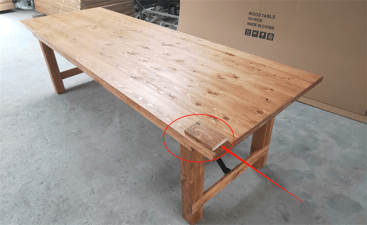 Wooden farm tables color match